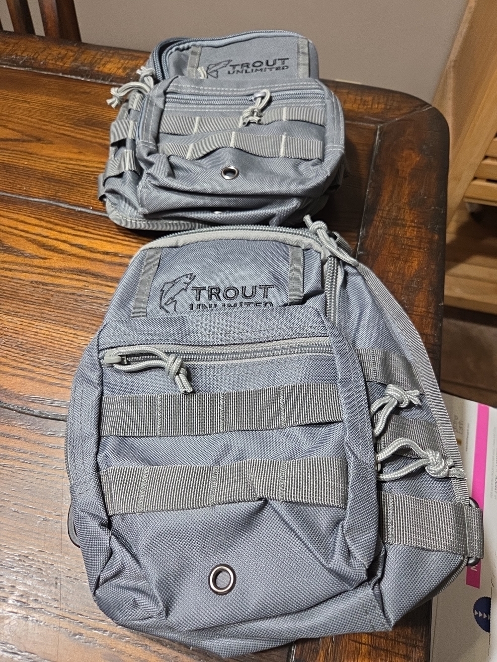 Trout Unlimited Gray Tactical Fly Fishing Sling Bag New W/O Only 1 Left